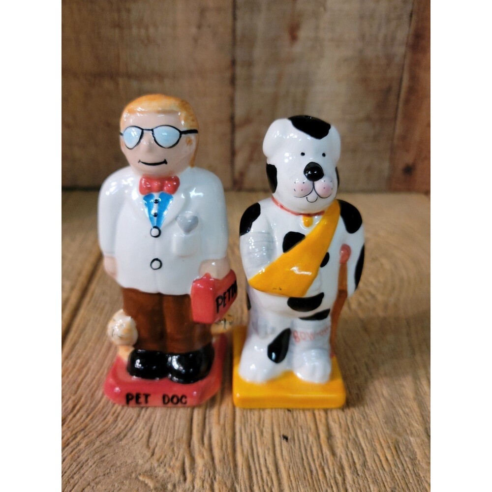 Vet and Pet Dog Salt & Pepper Shakers.